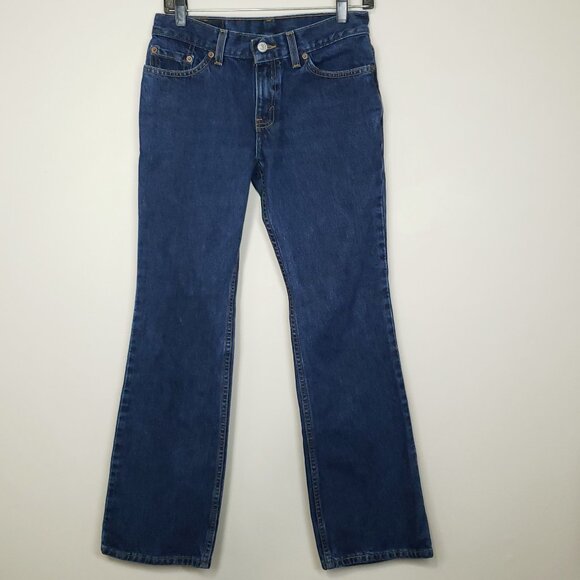 Levi's Womens Vintage USA Y2K 90s Superlow Boot Cut Jeans 29x31 Medium/Dark Wash - Picture 2 of 9